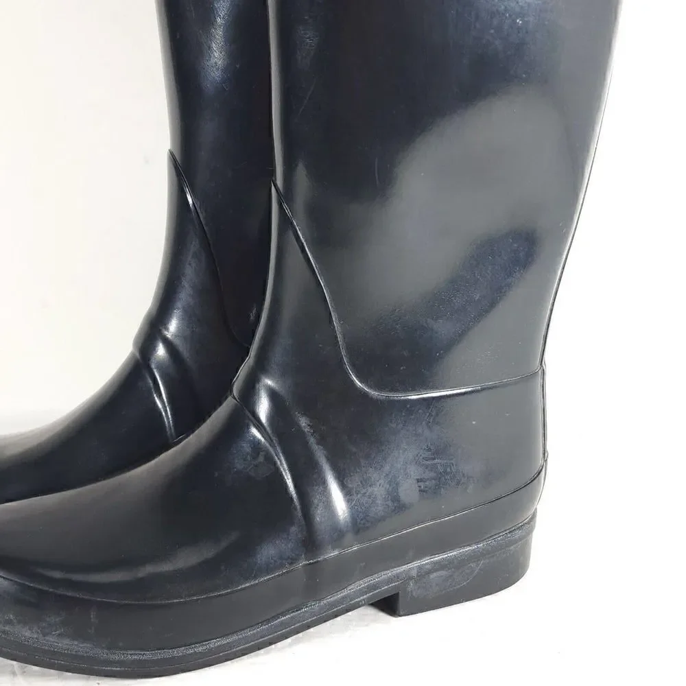 Hunter Women's Rigley US 7 EU 38 Quilted Glossy Tall Rubber Rain Boots
